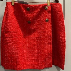 LOFT Vibrant Red Mini Skirt